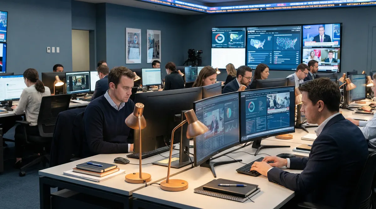 黑料 - 调查团队在新闻编辑室工作